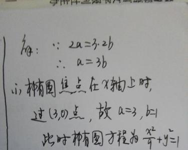 知道椭圆上俩个点怎么求方程