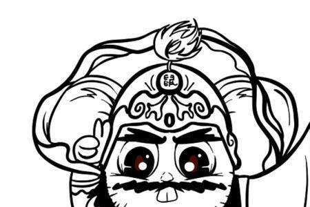门神张飞简笔画