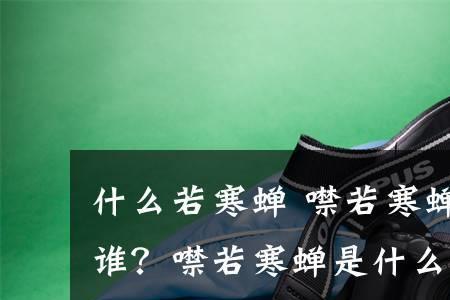 寒蝉若噤的近义词