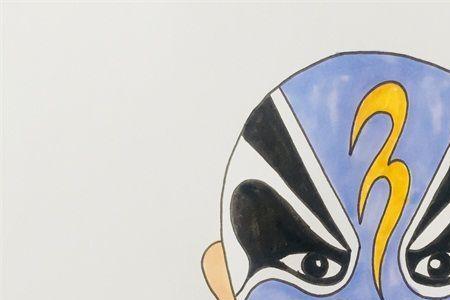 勇士脸谱简笔画