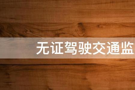 监控怎么判断无证驾驶