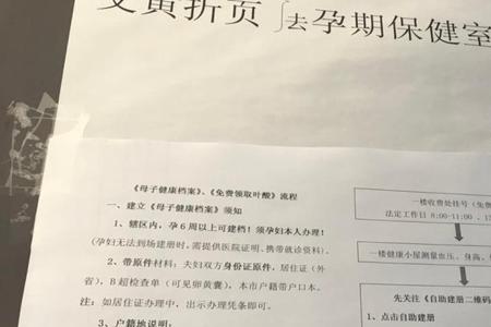 沈阳母子健康手册办理流程