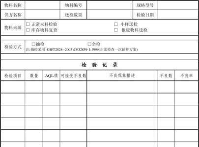 注塑材料来料检验项目有哪些