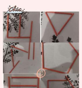 用三根小棒如何摆出12个角