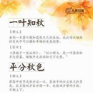 一叶知秋相近的词语是什么