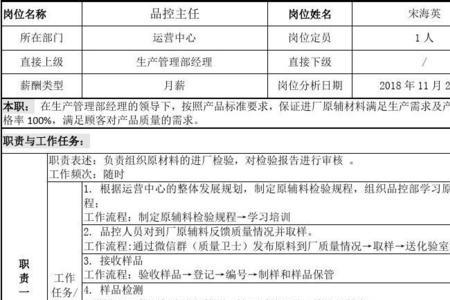 餐饮品控岗位职责