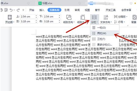 word文档如何分栏后再输入文字