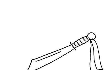 古代兵器简笔画儿童画
