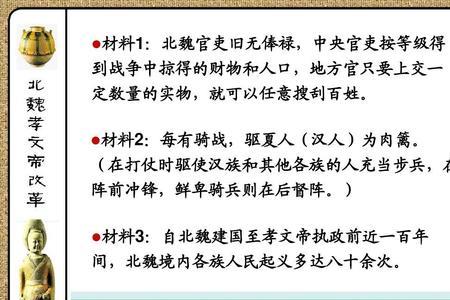 北魏孝文帝改革的消极影响