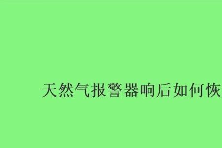 天然气报警器一直绿色