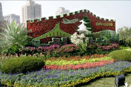 国庆花坛简笔画