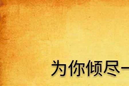 倾尽一生所愿啥意思
