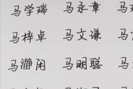 读音为ma的姓氏