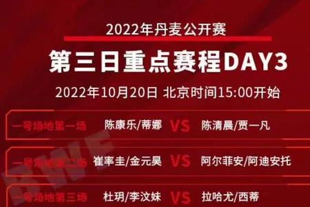丹麦公开赛赛程