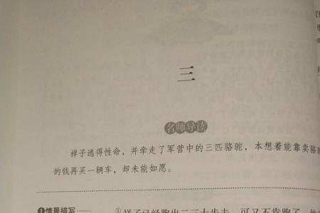 骆驼祥子第三章主题思想