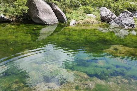 小河的水清澈见底改为拟人句