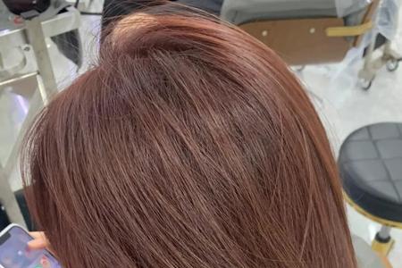 7度半底色染焦糖粉棕配方