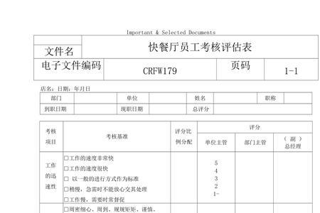 餐饮业员工试用期合格评语