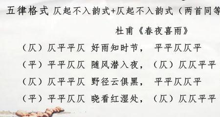 七律平仄规律及押韵口诀