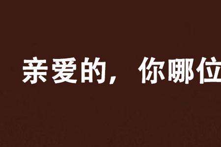 您是哪位啥意思