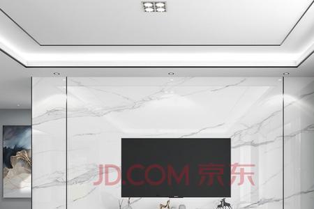 电视墙的护墙板和石材的比例