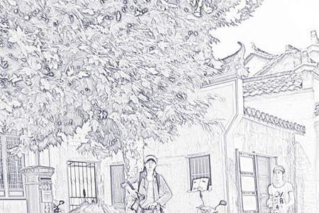 看风景简笔画