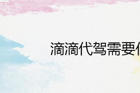 24岁代驾司机需要什么条件