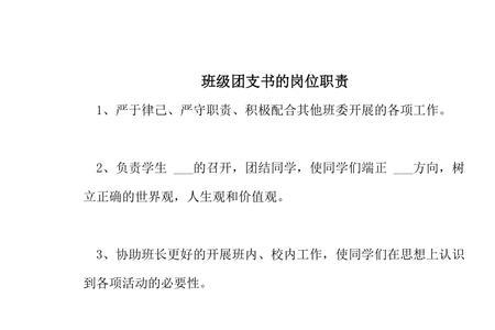 团支书全称