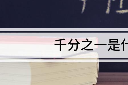 省排千分之一什么概念