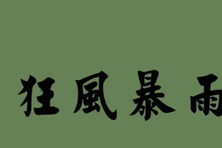 狂风大雨是成语吗