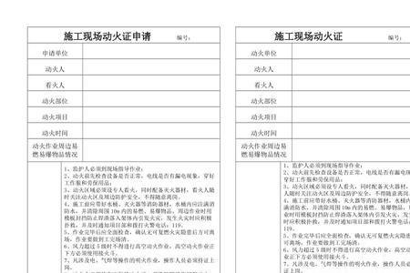 建筑动火证有效期