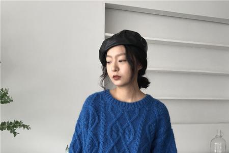 简单好织的马海毛毛衣