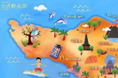 巴厘岛的山脉走向