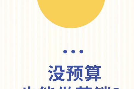 没预算是什么意思