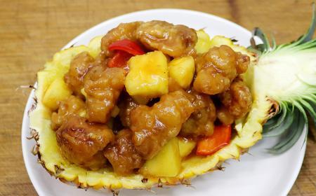 菠萝炒嫩肉的做法