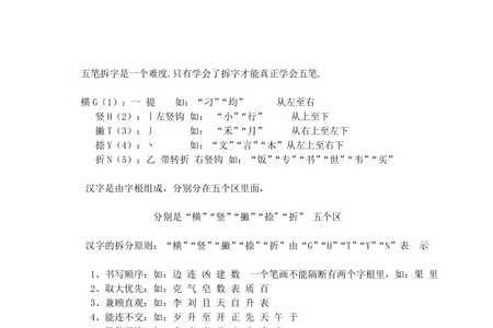 厉用五笔怎么拆
