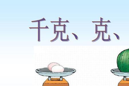 表示克和千克的物品有哪些
