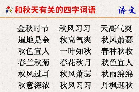 描写秋季小溪的四字成语