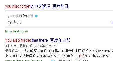 忘了是什么意思