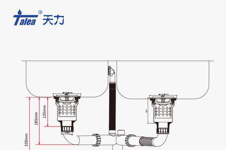 饭店厨房排水管尺寸