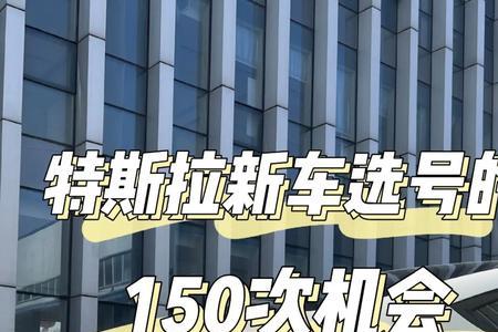 特斯拉选到号码牌几天到