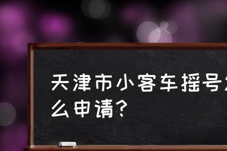 天津摇号个人申请流程
