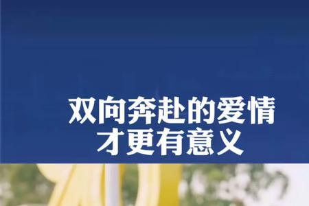 双向奔赴的才叫爱情下一句