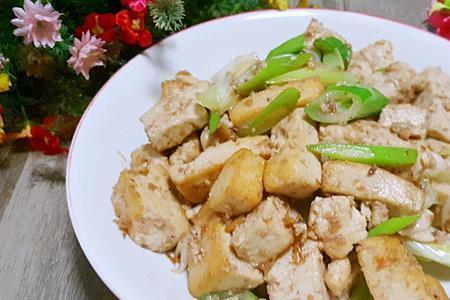 虾酱戳豆腐的做法