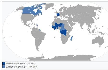 法语国家分布图