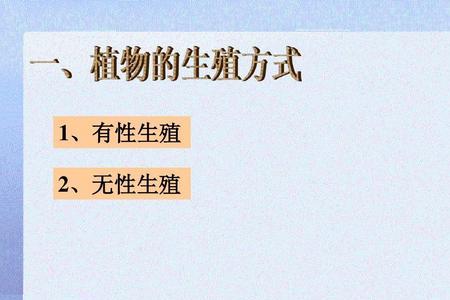 植物繁殖体系的基础是