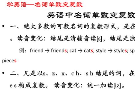 什么时候单数变复数