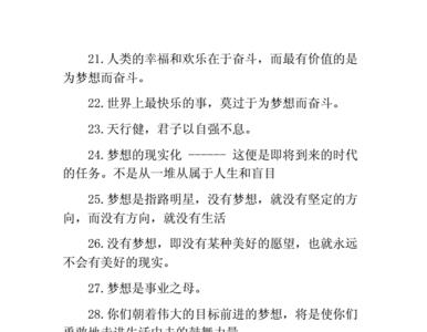 关于梦想的名言五个字