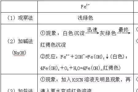 fe离子的检验