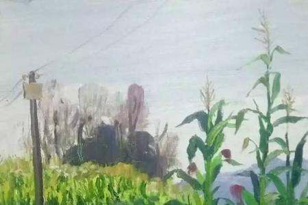油画秋天玉米地绘画步骤